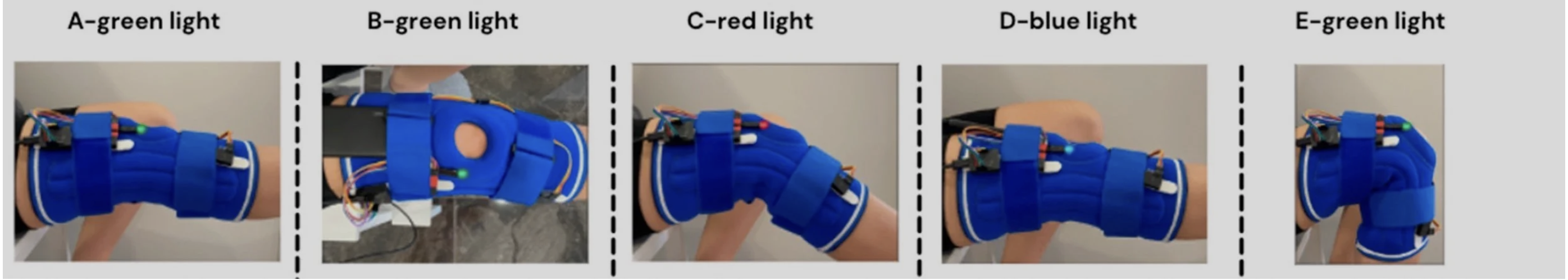 ARC Knee Brace LED state demonstrations